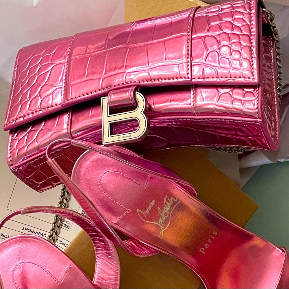 BALENCIAGA LIMITED EDITION!💗pink metallic mini bag